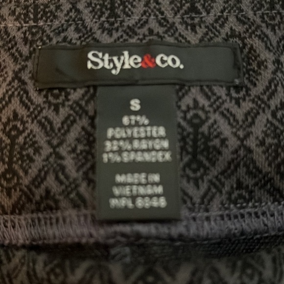 Style & Co Grey Print Skirt - Picture 3 of 3